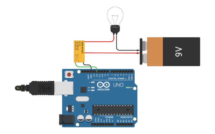 Circuit design Relè | Tinkercad