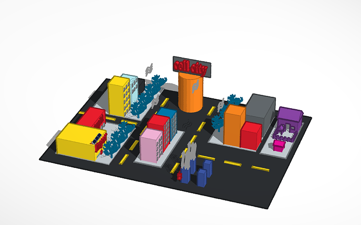 3D design cell city - Tinkercad