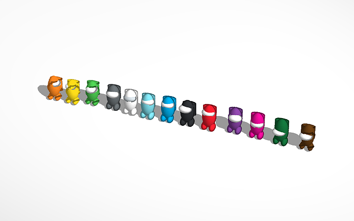 3D design Among Us 3D Characters - Tinkercad