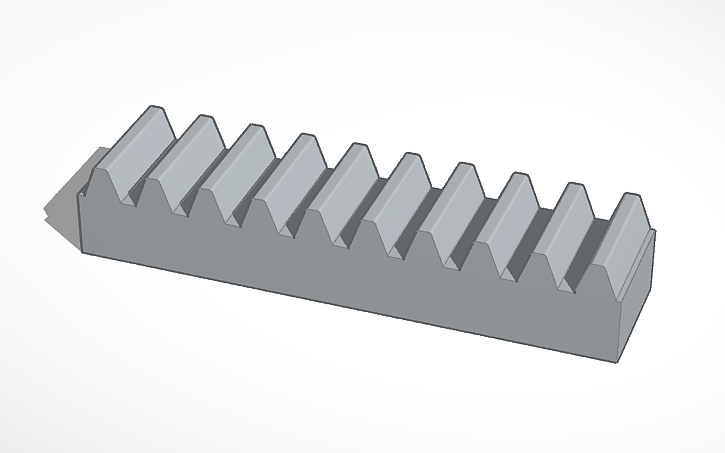 3D design 1x4 lego gear rack - Tinkercad