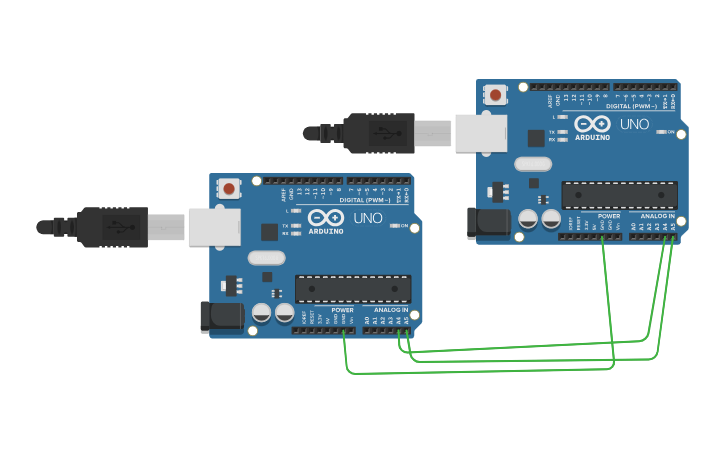 Circuit design I2C - Tinkercad