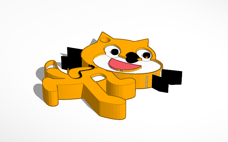 3D design Scratch Cat Keychain - Tinkercad