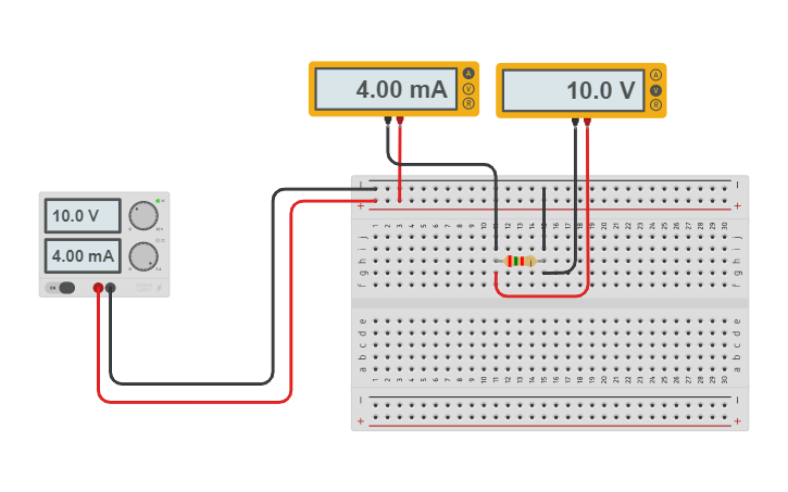 Circuit design With Voltmeter - Tinkercad