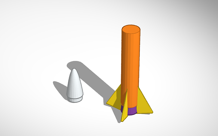 3D design Rocket Ship with Storage - Tinkercad