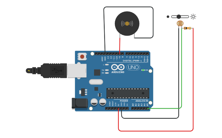 Circuit design DFrobot 项目封装之音乐盒 - Tinkercad image.