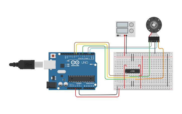Circuit design PID controller Arduino - Tinkercad
