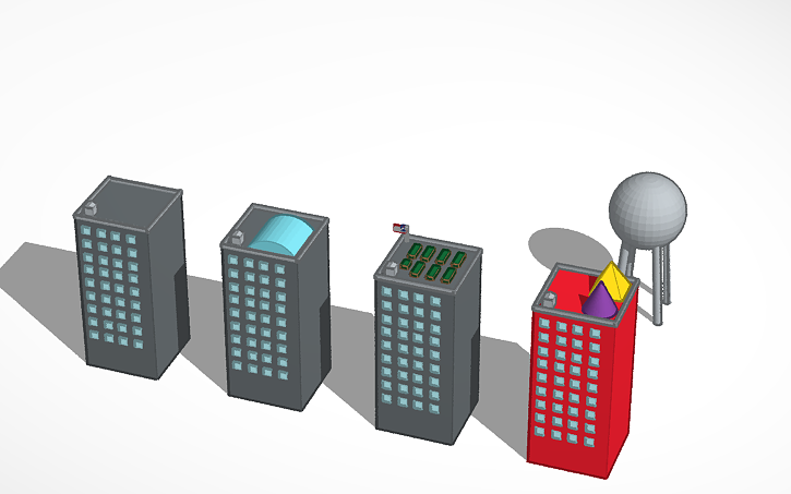 3D design Large Buildings of Things - Tinkercad