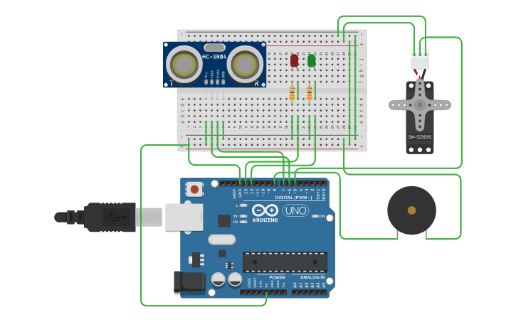 Circuit design Actuador electrico - Tinkercad