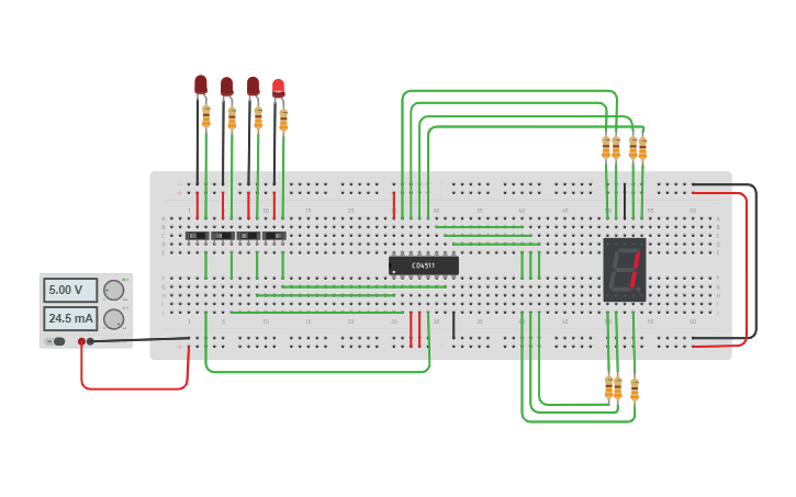 Circuit Design 7 Segment Decoder Tinkercad 1318