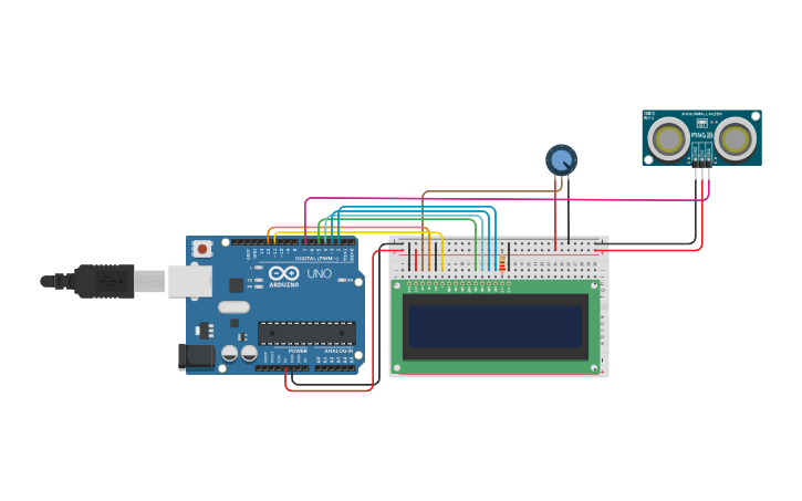 Circuit design Arduino LCD 2 | Tinkercad