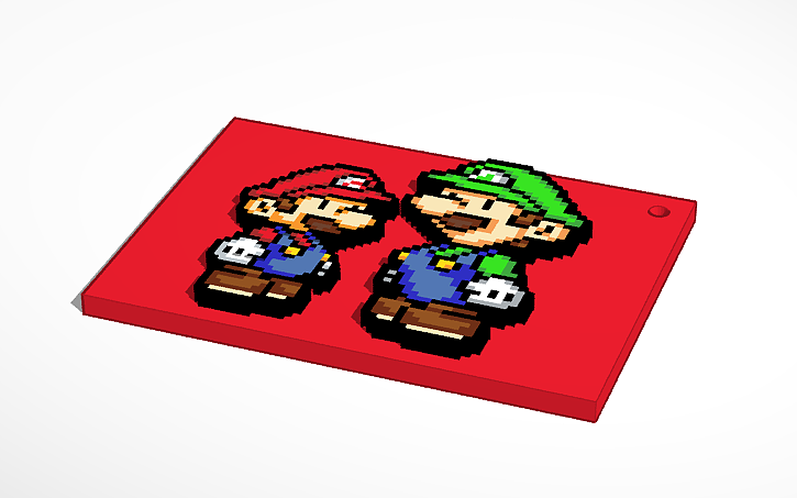 3D design Mario and Luigi - Tinkercad