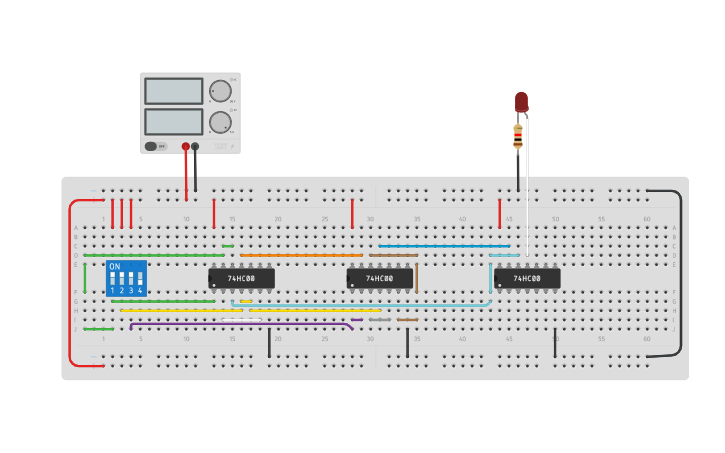 Circuit design Using NAND Gate - Tinkercad