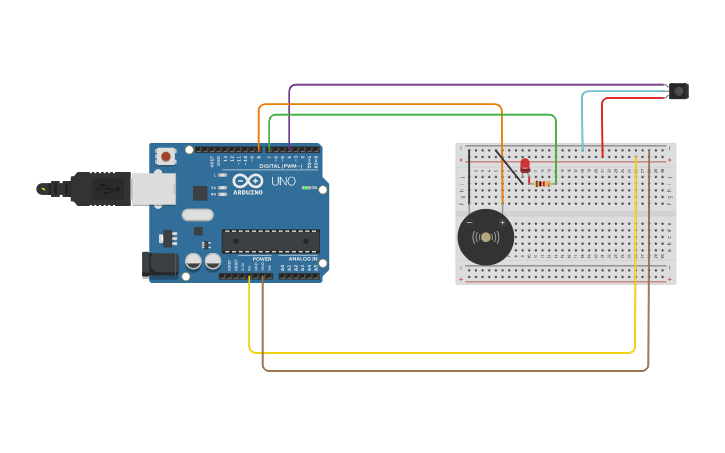 Circuit design Flame - Tinkercad
