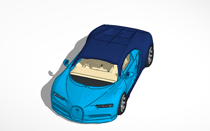 3D Design BUGATTI CHIRON Tinkercad
