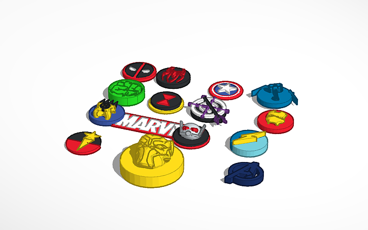 3D design Marvel Superheros - Tinkercad