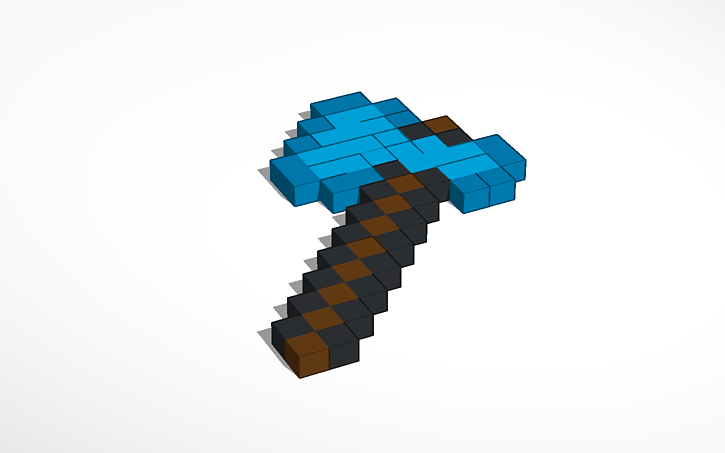 3D design MineCraft Axe - Tinkercad