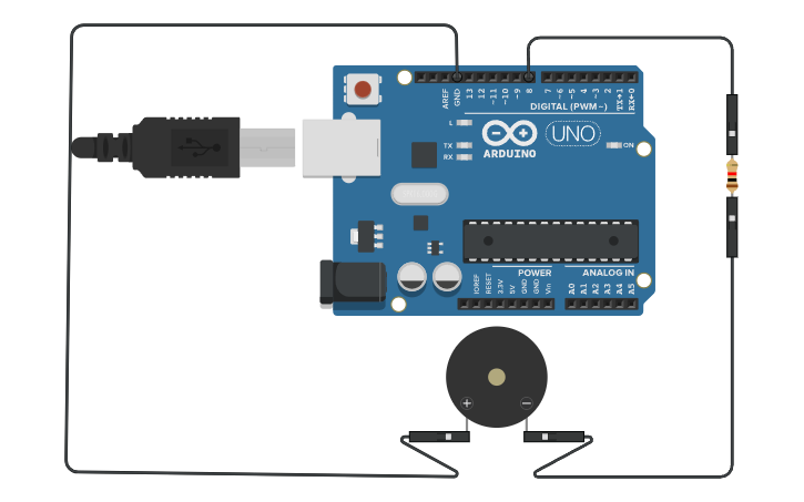 Circuit design Sound Sensor - Tinkercad