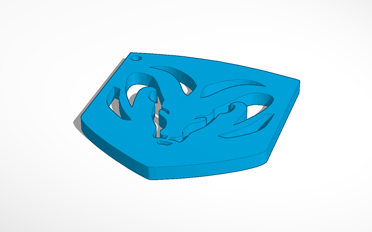 3D design Dodge ram keychain - Tinkercad