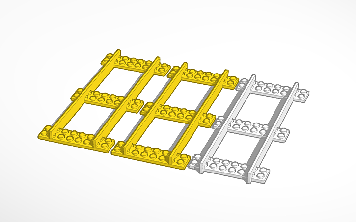 3D design Lego Rail - Tinkercad