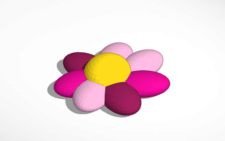 3D design preety pink flower :-] | Tinkercad