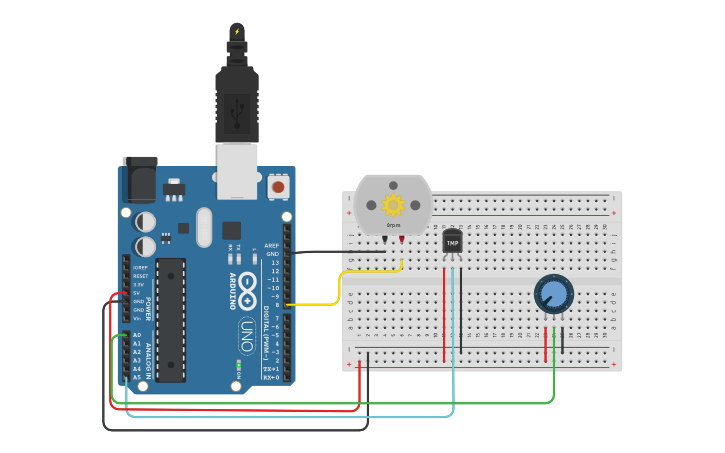 Circuit design Computer Cooling System - Tinkercad