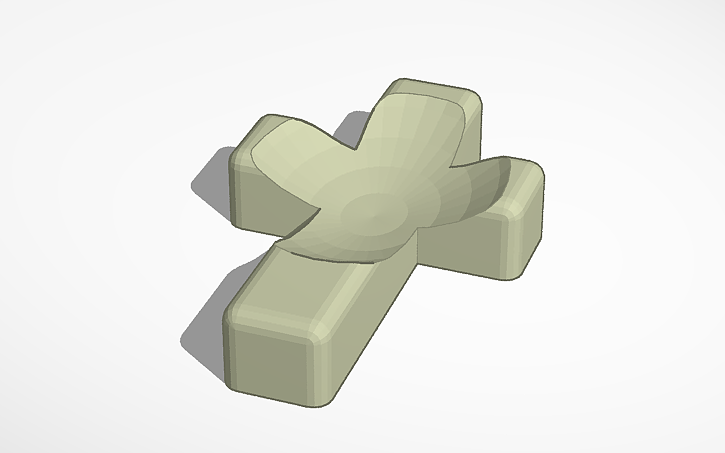 3D design worry cross 2 - Tinkercad