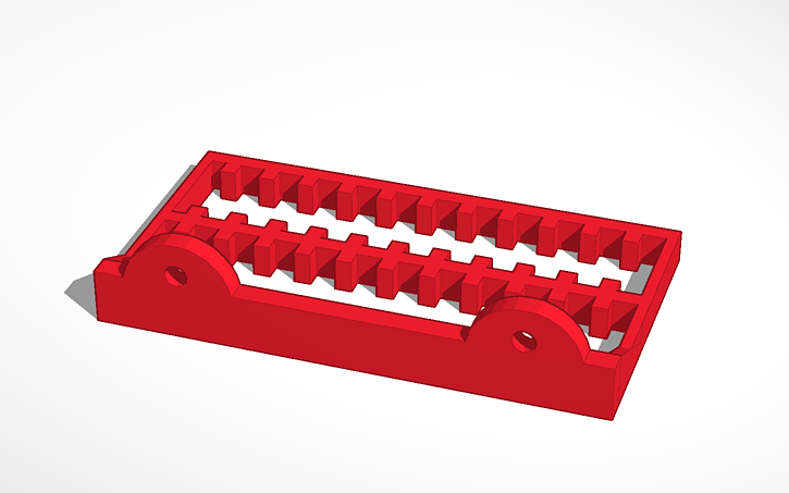 3D design little wire/cable holder for the rack | Tinkercad