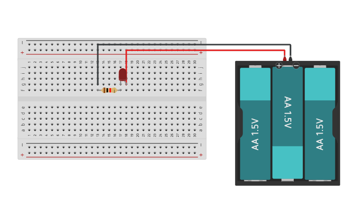 Circuit design Díode led 1 | Tinkercad