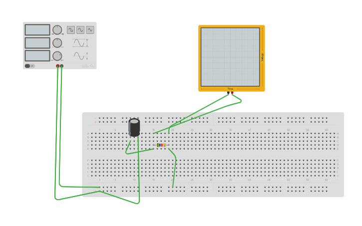 Circuit design High Pass Filter - Tinkercad