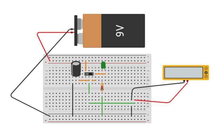 Circuit design Circuito - Condensador - Tinkercad