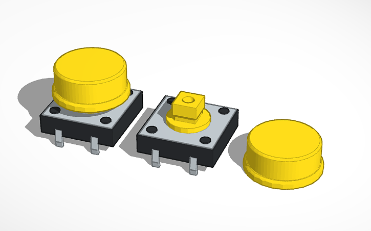 3D design push button + head - Tinkercad