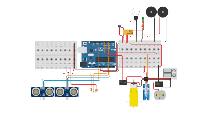 Circuit design Wood Cutting Machine - Tinkercad