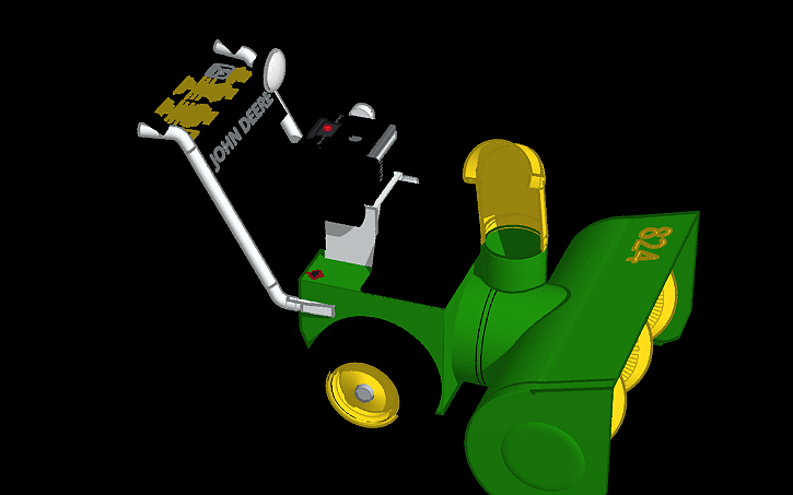 3D design John Deere 824 Snowblower - Tinkercad