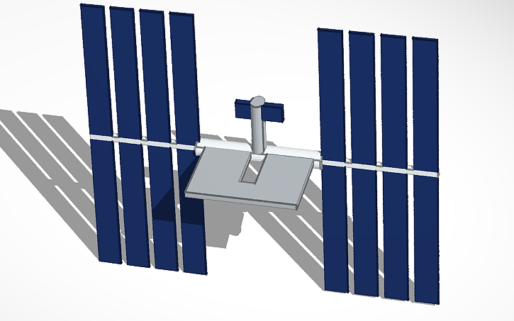 Iss Radiator Cad 3D design ISS - Tinkercad