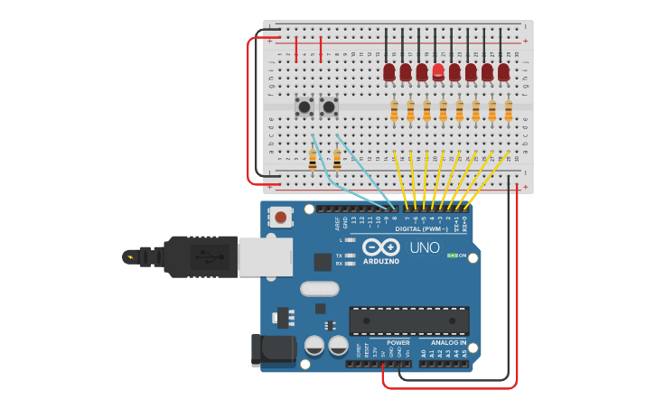 Circuit design Bitwise Lab Ex4.2 | Tinkercad