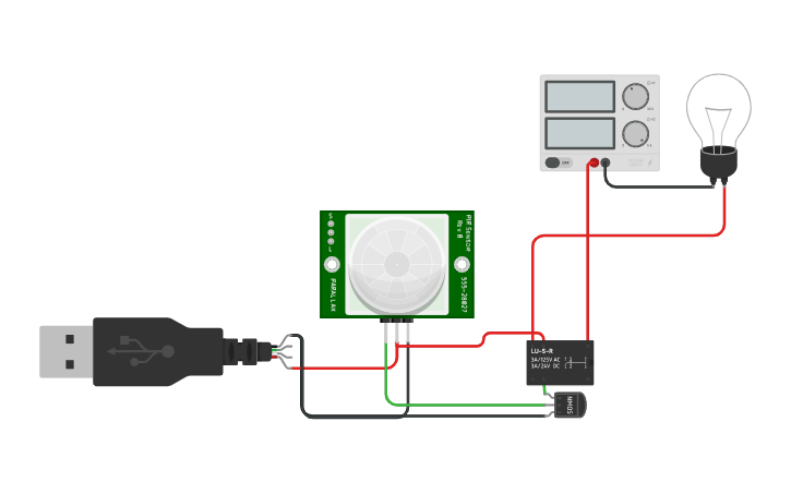 Circuit design sensing light - Tinkercad