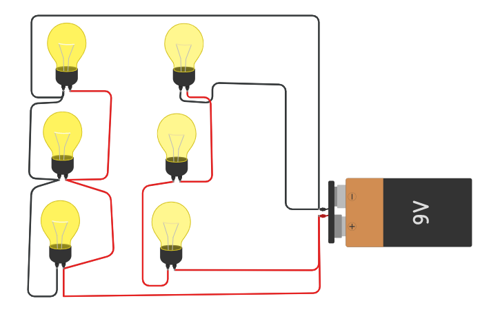 Circuit design การต่อวงจรไฟฟ้าเเบบผสม - Tinkercad