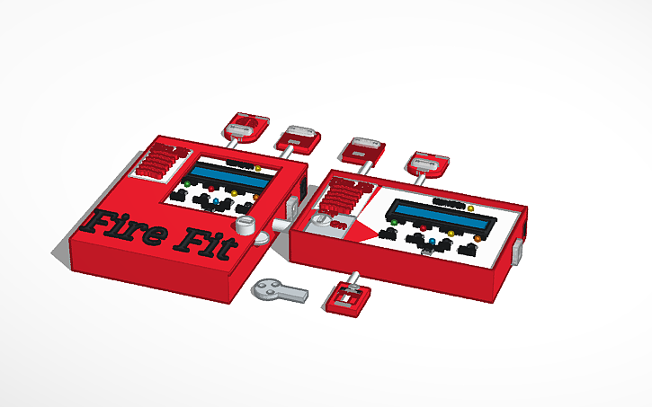 3D design Fire Alarm Setup - Tinkercad image.
