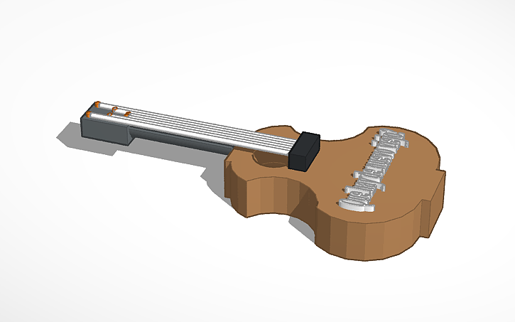 3D design Guitarra - Tinkercad