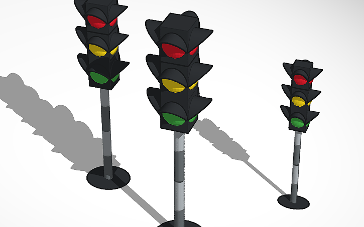 3D design Traffic Lights - Tinkercad