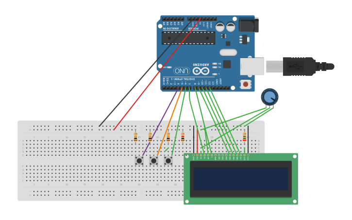 Circuit design VEMC proyecto fisica cronometro - Tinkercad