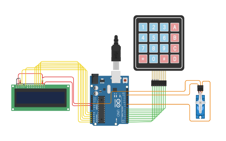 Circuit design Door-Lock-System-Using-Arduino - Tinkercad
