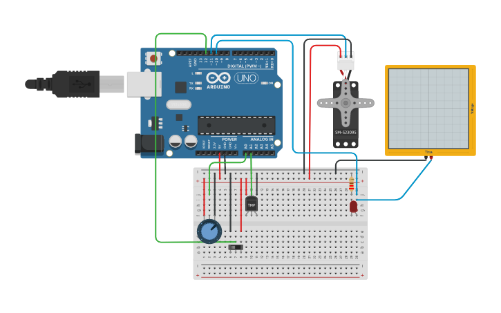 Circuit design Sensors and actuators with Arduino. | Tinkercad