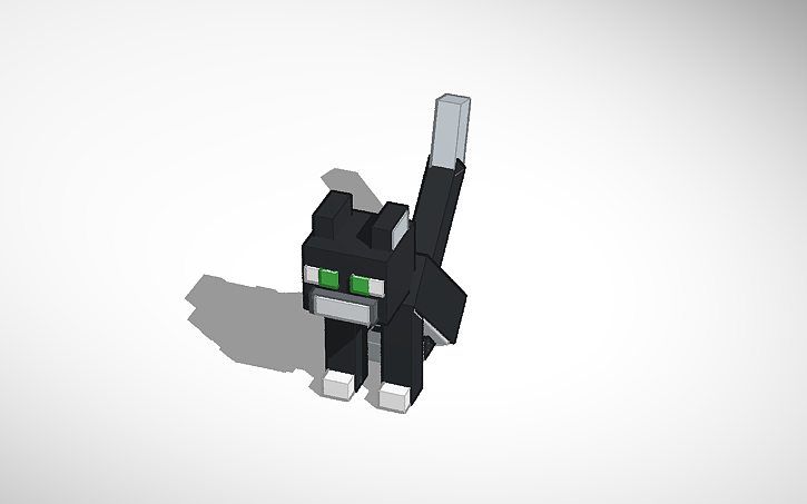 3d Design Copy Of Gato Minecraft 