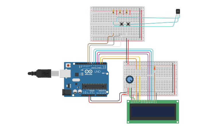 Circuit design Contador de Peças Arduino - Tinkercad