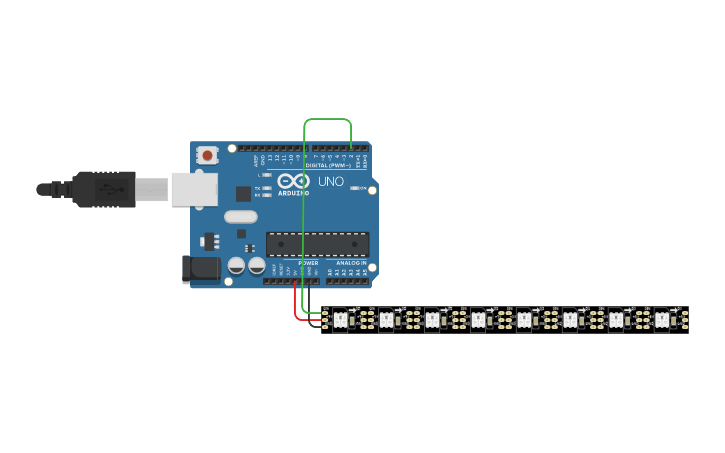 Circuit design NEOPIXEL - Tinkercad