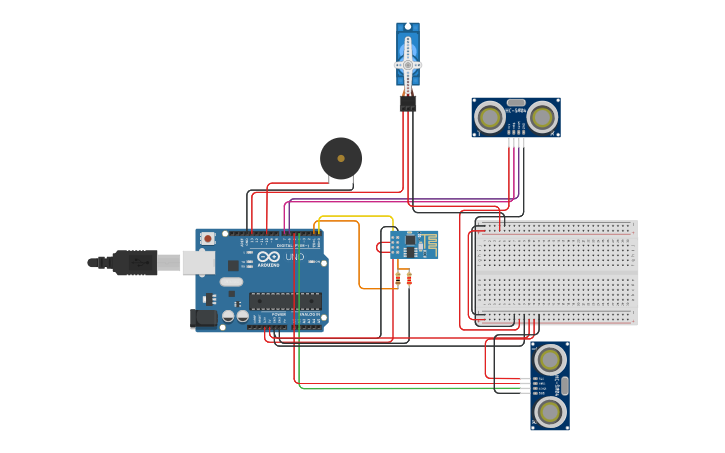 Circuit design IOT Mini Project | Tinkercad