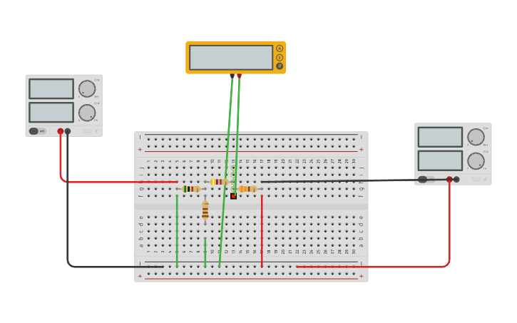 Circuit design Rth value - Tinkercad