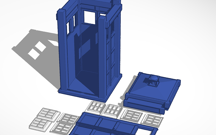 3D design 1st Doctors Tardis - Tinkercad