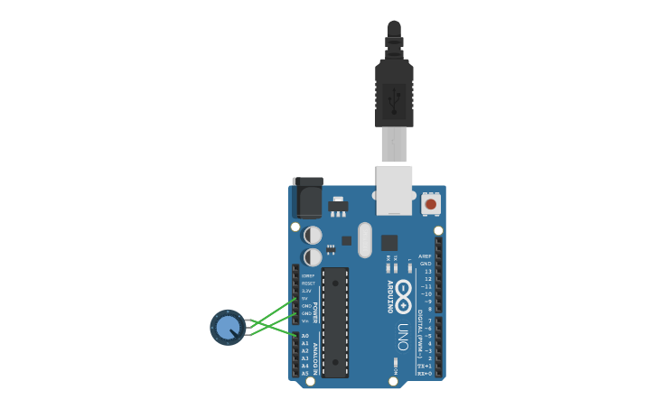 Circuit design ADC - Tinkercad